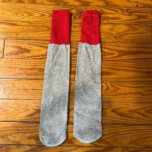 NWOT Grey and Red Socks